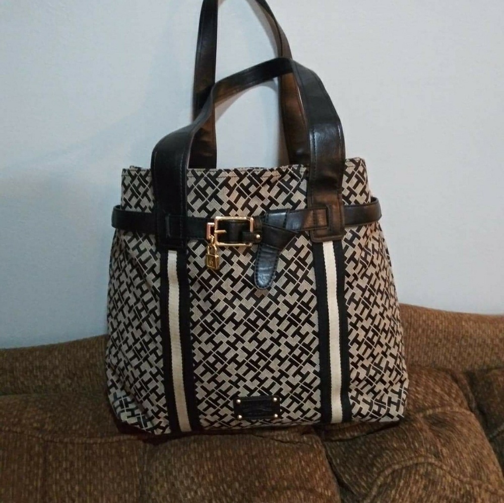 Tommy Hilfiger Canvas Monogram Tote